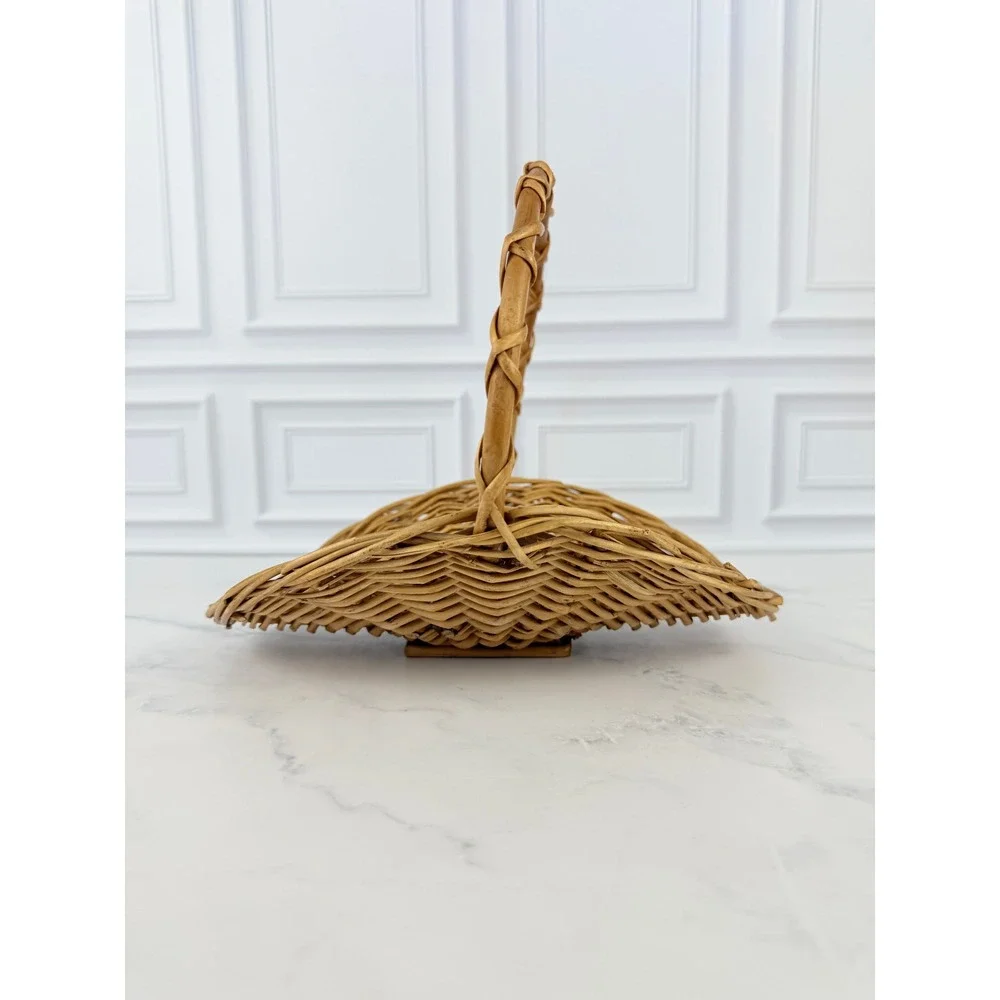 VTG Woven Wicker Petite Garden Gathering Basket 9